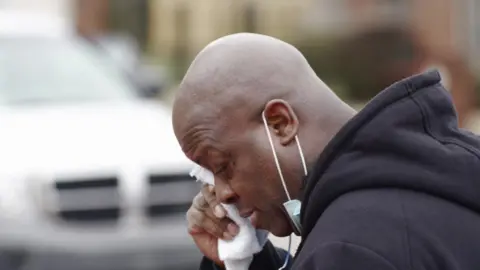 Mark Jackson brought a skateboard to the memorial to Mr Nichols