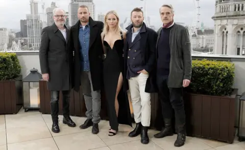 Getty Images Francis Lawrence, Matthias Schoenaerts, Jennifer Lawrence, Joel Edgerton and Jeremy Irons