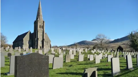 Geograph / Christine Johnstone  Church and graveyard, Deiniolen