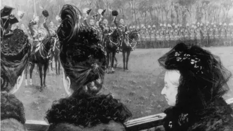 Getty Images Queen Victoria during her state visit to Ireland in 1900