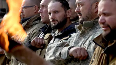 LEE DURANT/BBC Military funeral