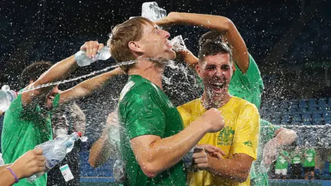 Australia players celebrate