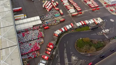 PA Media/Ben Birchall Packages at the Filton distribution centre