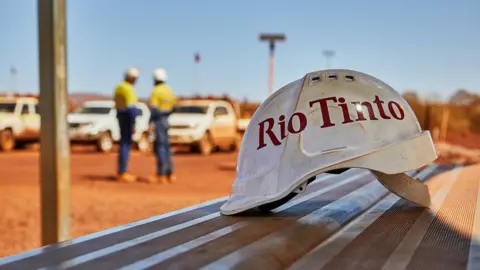 Rio Tinto helmet at Pilbara mine