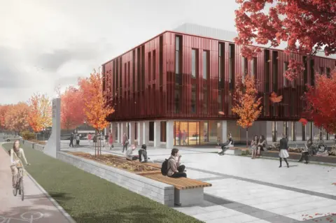 Northern School of Art Northern School of Art. Entrance West From Newport Road