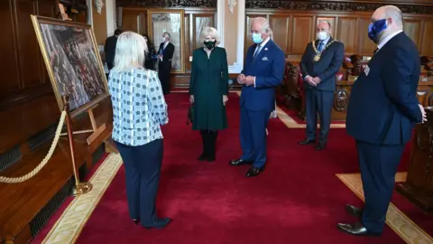 Tim Rooke Prince of Wales and Duchess of Cornwall in Belfast City Hall on 18 May