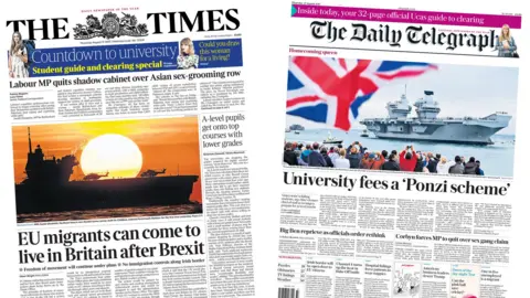 Times/Telegraph front pages