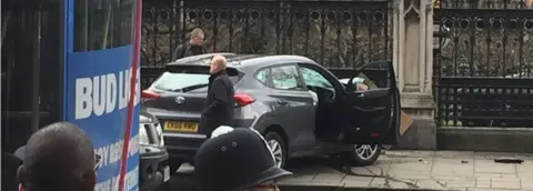 PA Masood crashed his car into the railings outside Parliament