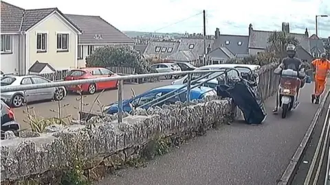 Cornwall Council Bike on pathway