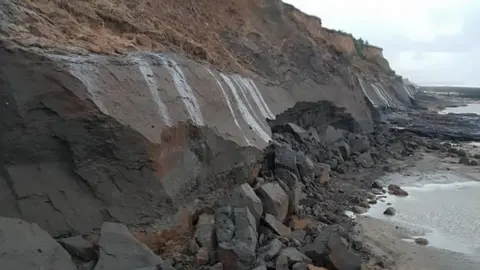 Bacton Coastguard/Pete Revell Collapsed cliffs