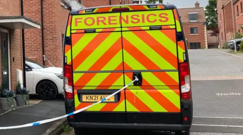 A police forensics van