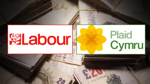 Thinkstock Labour and Plaid Cymru budget graphic