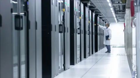 Getty Images A server rack is inspected