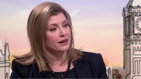 Penny Mordaunt on Sunday with Laura Kuenssberg