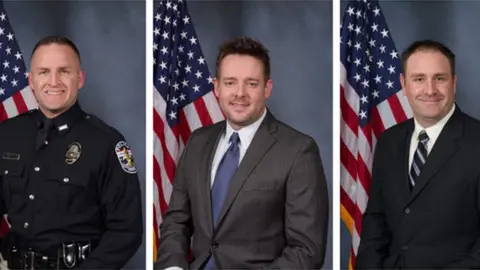 LMPD From left: Brett Hankison, Jonathan Mattingly and Myles Cosgrove