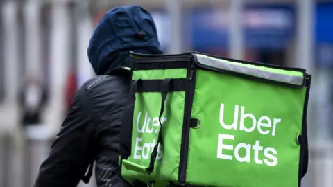 Uber Eats delivery rider.