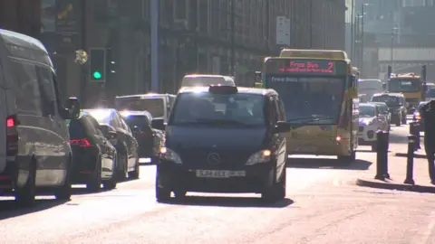 BBC Vehicles on Deansgate