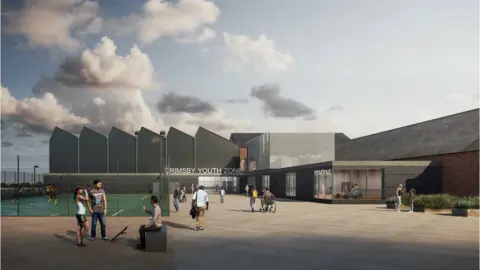 North East Lincolnshire Council Artist's impression of the new youth centre