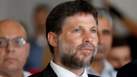 Reuters Israeli Finance Minister Bezalel Smotrich attends an inauguration event for Israel's new light rail line for the Tel Aviv metropolitan area, in Petah Tikva, Israel, August 17, 2023.