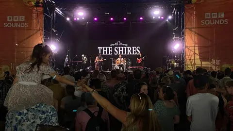 The Shires on the BBC Sounds stage at Latitude