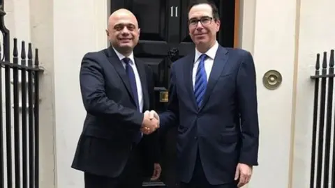 Steve Mnuchin Sajid Javid and Steve Mnuchin