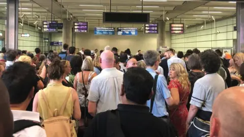 PA Media Commuters faced disruption at London St Pancras