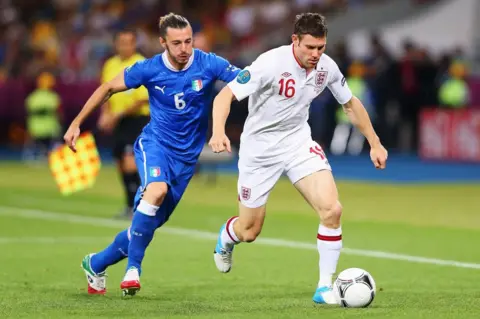 Getty Images Milner plays against Italy