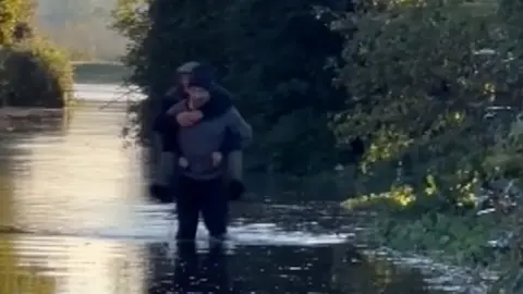 Flooded road