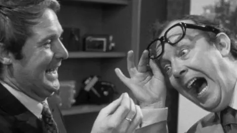 BBC Ernie Wise and Eric Morecambe in one of the sketches from the shows