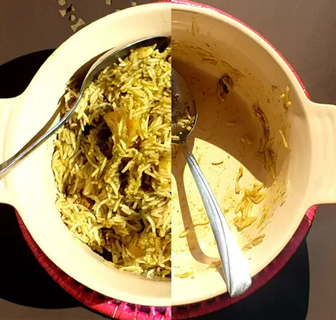 Louise Fernandes Biryani in a pot