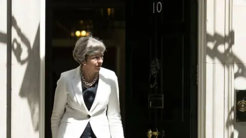 Getty Images Theresa May at Downing Street