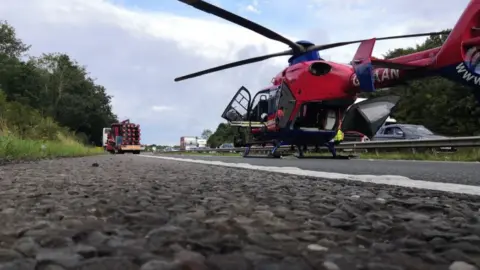 Sgt Harry Tangye/Twitter A30 crash