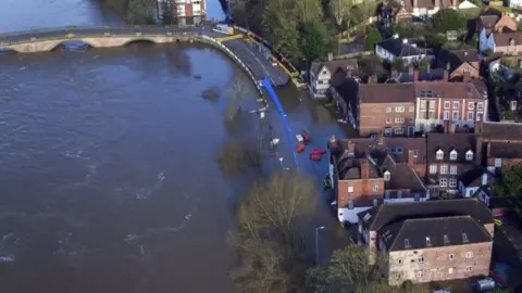 PA Media Flooding in Bewdley, Worcestershire