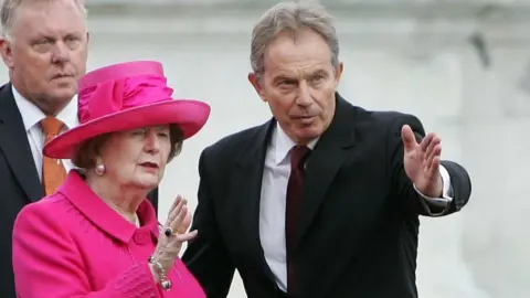 PA Media Baroness Thatcher and Sir Tony Blair