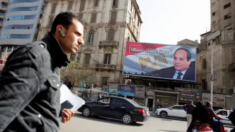 Reuters An election poster for President Sisi