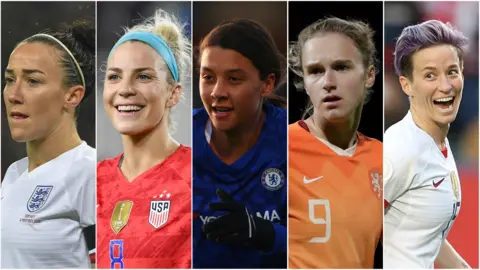 Lucy Bronze, Julie Ertz, Sam Kerr, Viv Miedema, Megan Rapinoe