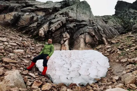 Iain Cameron The Sphinx snow patch on 2 September