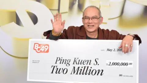 Courtesy BCLC Ping Kuen with his cheque
