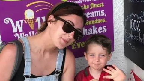 Arlene Leitch Three-year-old Bobby is enjoying having his mum home after five weeks in hospital