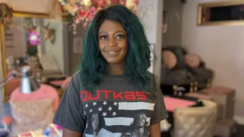 BBC/Vanessa Clarke Business owner Virginia Nnomo