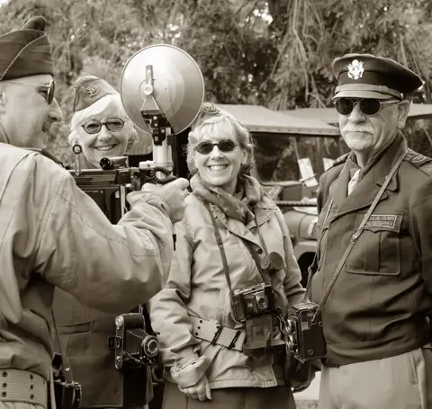 Richard Brown People dressed up at a 1940s day
