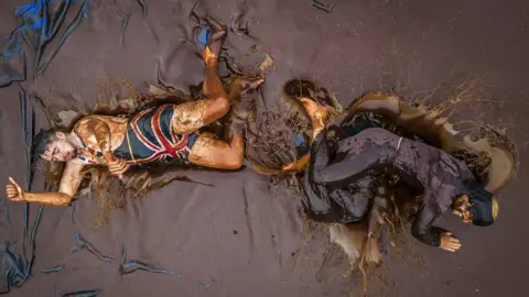 PA Media Competitors at the World Gravy Wrestling Championships