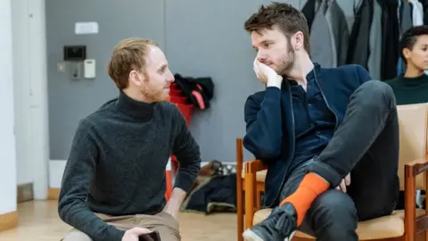 Manuel Harlan Robert Emms (left) and Ronan Raftery