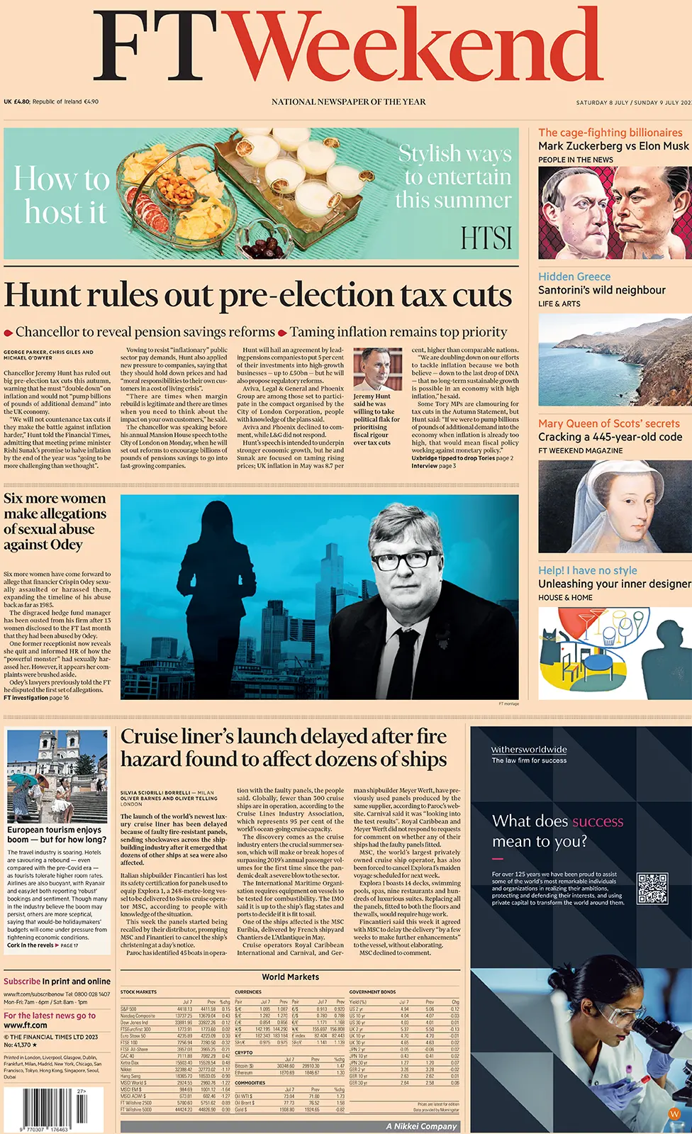 Financial Times front page