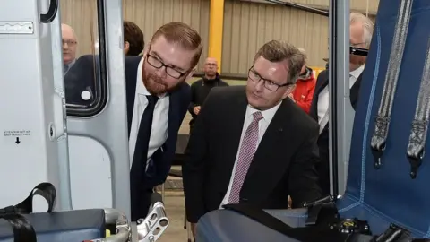 Pacemaker Simon Hamilton and Sir Jeffrey Donaldson