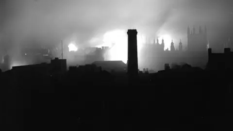 Getty Images London is bombed in the blitz