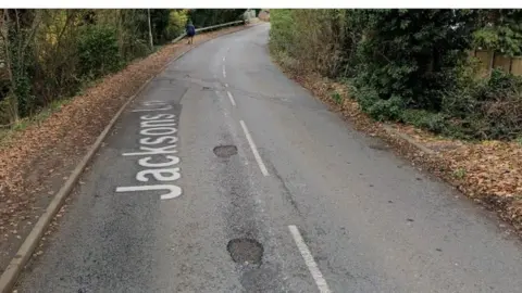 Google Potholes on Jacksons Lane in November 2020