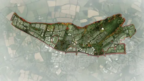 Cornwall Council Overhead picture of plans