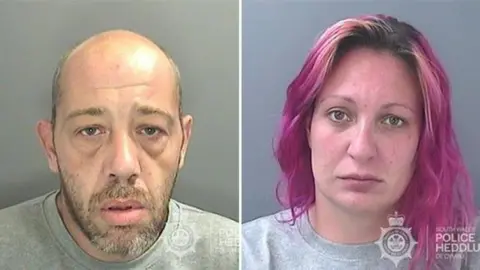 South Wales Police John Cole and Angharad Williamson