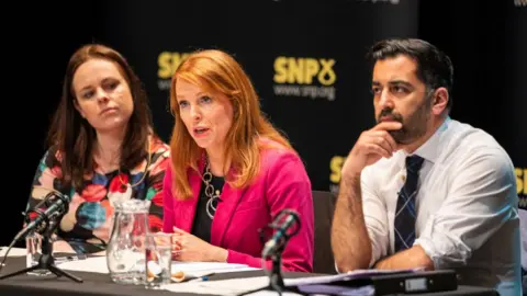 Getty Images Kate Forbes, Ash Regan and Humza Yousaf